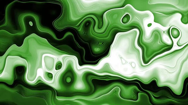 Monochrome Fluid Art with Swirling Patterns Liquid Animation Background