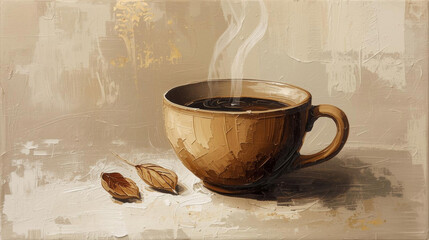 cup of coffee with cinnamon