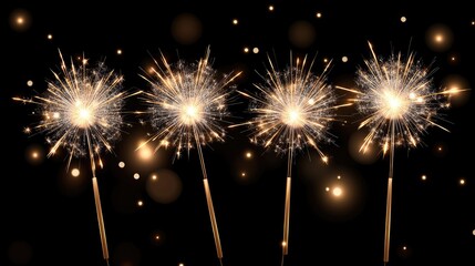 Vibrant fireworks burst into various colors above a black background, symbolizing joy and celebration for the New Year festivities