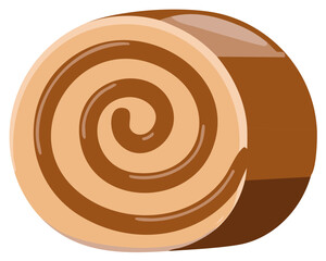 Sweet Cinnamon Swirl Pastry Slice Isolated Sweet Treat Delicious Dessert Baked Goodness