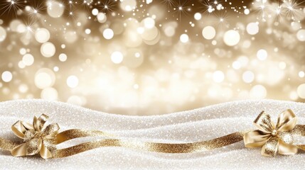 Abstract golden glitter with bokeh lights creates a luxurious atmosphere ideal for upscale design projects or festive occasions