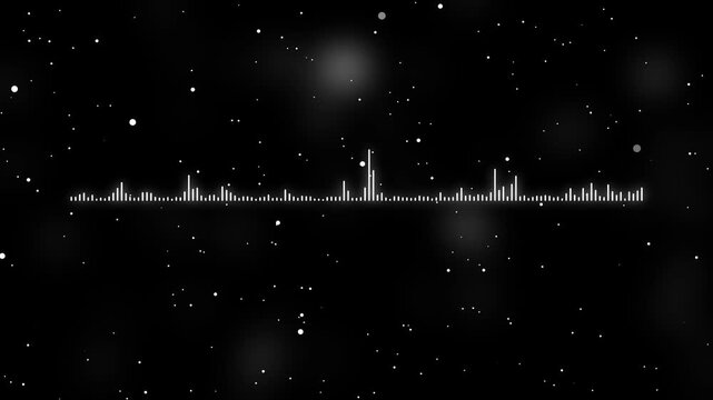 White audio waveform spectrum animation. Alpha channel, spectrum audio animation, Wave form Audio Isolated on transparent background. Audio spectrum wave effect, waveform ...