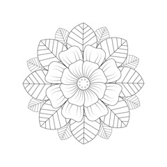 stylized floral mandala vector illustration 2.eps