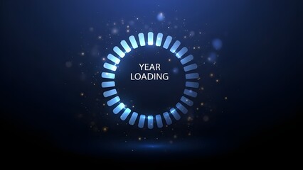 loading new year abstract blue background