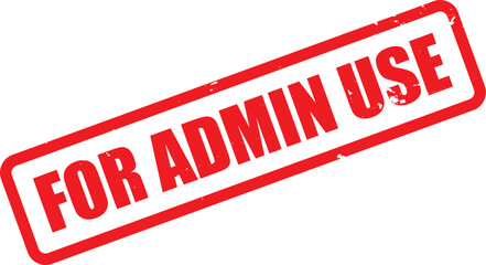 A diagonal red stamp indicates the phrase For Admin Use on a white background