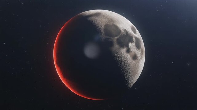 a lunar eclipse occurring in the night sky