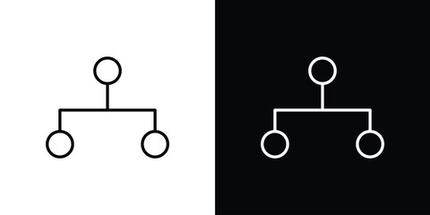 Consolidation icons outline drawing. Editable stroke