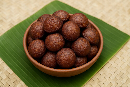 Unniyappam  traditional Kerala snack stock photo 