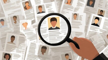 Understanding Hiring With Resumes, Avatars, and a Magnifying Glass for Effective Candidate Selection at a Recruitment Agency
