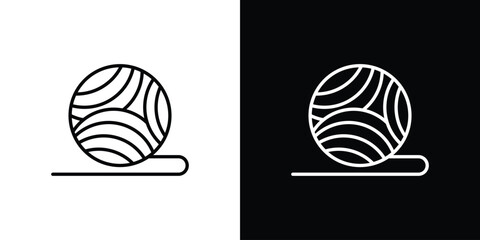 Crochet icons outline drawing. Editable stroke