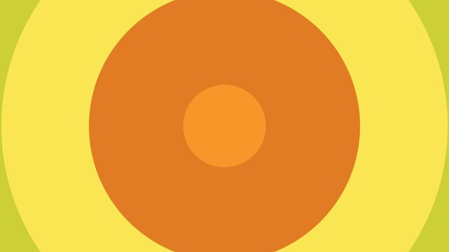Orange abstract egg illustration on a circular tech-inspired background