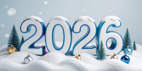 Celebrate the winter season with a festive 2026 new year scene featuring snowy landscapes, charming ornaments, and cheerful holiday vibes for warm seasonal greetings