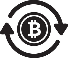 Decentralized Exchange Arrows Silhouettes isolated on white background