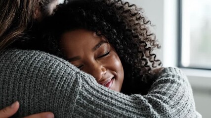 Embrace between two people showing love and affection in a warm moment of connection and comfort