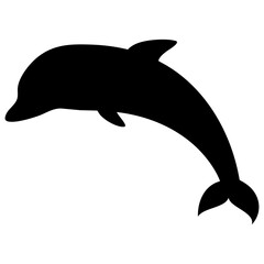 Fototapeta premium dolphin jumping silhouette