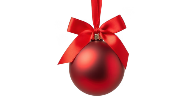 Christmas ornament with red bow - Powered by Adobe