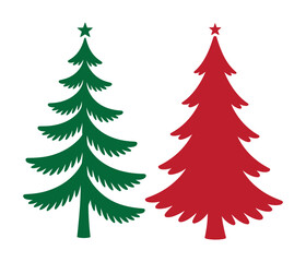 christmas trees set