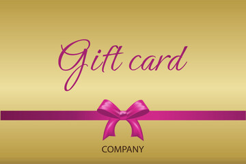 Gift card gold blue gift