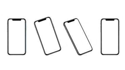 Smartphone mockup on black background