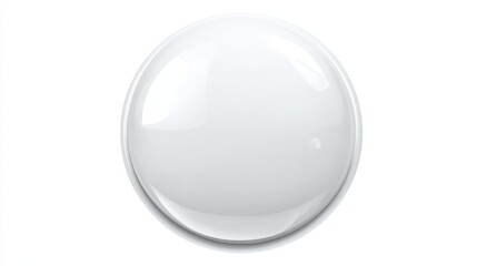 Fototapeta premium Three-Dimensional Representation of a Crisp White Circle as a Universal Symbol