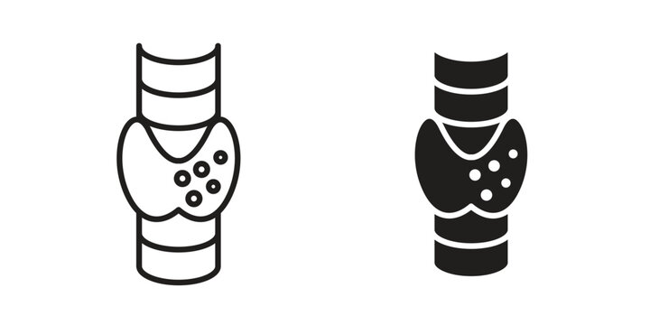 Thyroid icon on white background. Stock vector icon