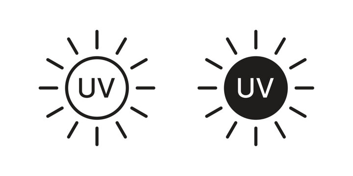 UV icon on white background. Stock vector icon