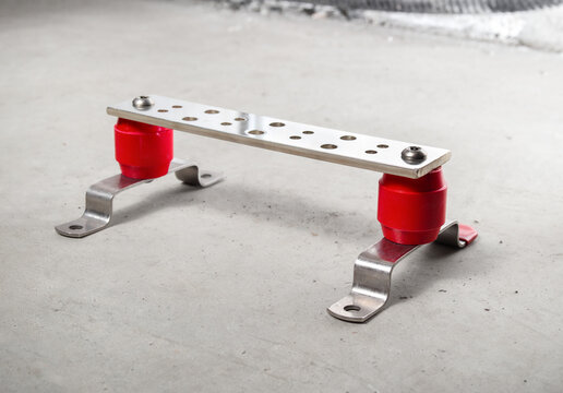 Grounding busbar for grounding electrical equipment and conductors. Electrical safety hardware for connecting multiple ground wires to a single point, directing fault current to earth. Selective focus