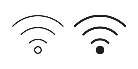 Signal icon in line design. Simple icon vector