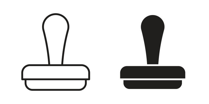 Stamp icon in line design. Simple icon vector