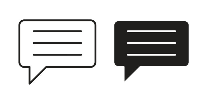 Subtitles icon in line design. Simple icon vector