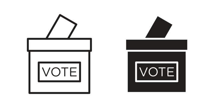 Voting icon in line design. Simple icon vector