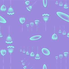 seamless pattern without background - colorful butterflies