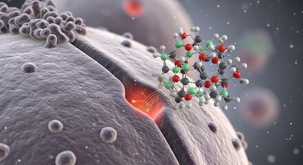 Molecular interaction with cell surface creating a pathway for entry