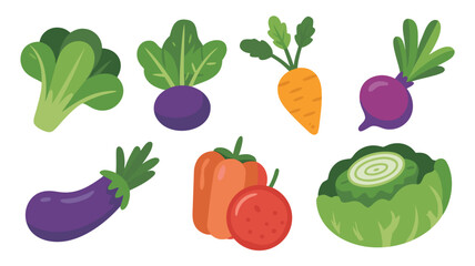 Vibrant Collection of Fresh Flat-Style Vegetables