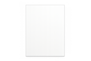 Blank white paper sheet mockup isolated on transparent background, template for document or design presentation