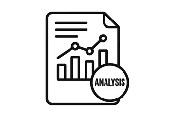 Business data analysis document showing growth trend and bar chart statistics