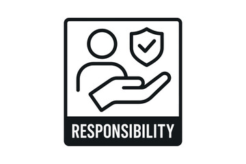 Abstract concept showing personal responsibility protection and security assurance