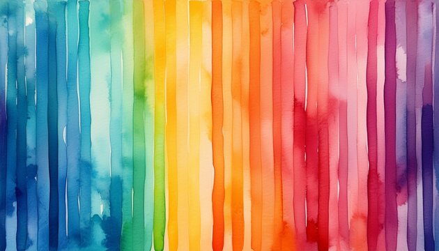 vibrant watercolor rainbow stripes evoke joy and positivity for diverse creative projects