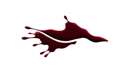 Red liquid splash isolated on transparent background, dynamic motion, glossy texture, abstract shape, creative design, energetic, suitable for advertising or artistic projects
