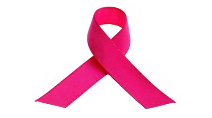 Pink ribbon awareness symbol breast cancer support health campaign hope charity isolated on white fabric emotional healthcare prevention solidarity encouragement