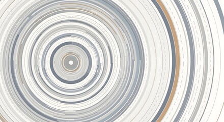Fototapeta premium Concentric Circles Art Abstract Rings in Soft Tones