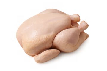 Raw whole chicken for cooking, preparing food, fresh poultry, uncooked meat product, preparing healthy dinner on transparent background