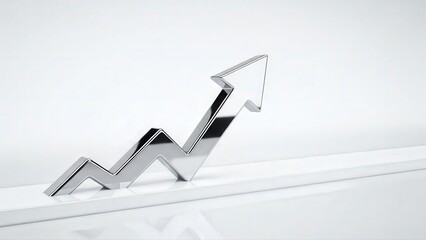 Zigzag arrow symbolizing volatility and economic recovery patterns