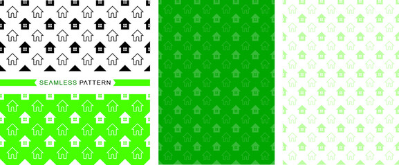 Home symbol Seamless pattern, house seamless background, colors easily changed, and house symbol illustration.