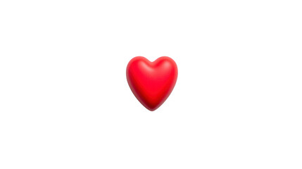Fototapeta premium Red heart symbol glossy and smooth isolated on transparent background representing love romance affection and positive emotion perfect for digital design or social media