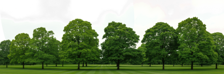 High definition Treeline isolated on a white background 
