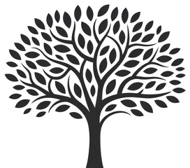 Obraz premium Black metal tree wall art, studio shot, white background, home decor 