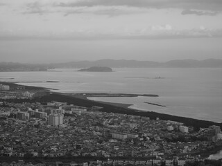 湘南海岸の家々