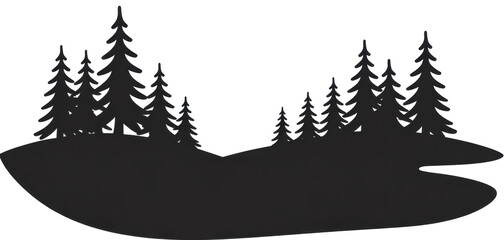 tree forest silhouette 
