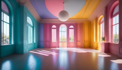 lightfilled room that changes colors and textures according to one mood